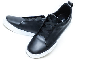 Sneakers Piel Sin Cordones Negro